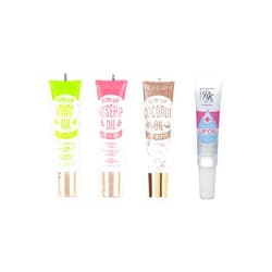Ruby Kisses Broadway Vita-Lip Clear Lip Gloss (4 Pack Mint, Rosehip, Coconut Oil, Lip Oil Treatment), Ultra-Hydrating & Soothing Formula with Multi-Vitamins, High-Shine Non-Sticky Finish Lip Balm