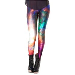 Sister Amy Women's Floral Printed Footless Elastic Tights Legging