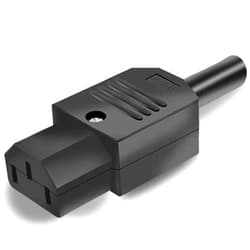 LANZMFG Assembly Power Plug 10Pack Straight Female C13, Black