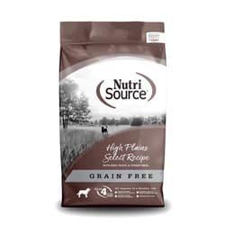 NutriSource High Plains Select Grain-Free Dog Food, Made with Beef, Trout and Turkey Meal, 15LB, Dry Dog Food