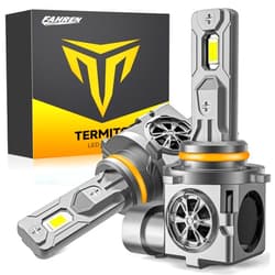 Termitor 9005 Bulbs 2024 Upgraded 22000LM Super Bright,1:1 Mini Halogen Size 6000K Cool White, 10-Year Long Service Life with Cooling Fan, IP68 Waterproof, Pack of 2