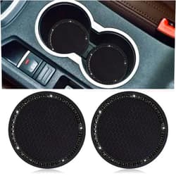 SUNCARACCL Car Cup Holder Coaster, 2 Pack Universal Bling Vehicle Insert (2.75