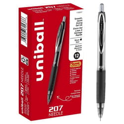 uni-ball 1736097 Signo 207 Roller Ball Retractable Gel Pen Black Ink Medium Dozen