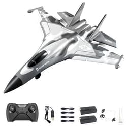Leopmase F22 RC Airplane 3 Channel Remote Control Airplane Fighter Toy, RC Stealth Plane Ready to Fly,Stunt Flying Upside Down,Two Batteries,Toy for Beginners Adult with Xpilot Stabilization System