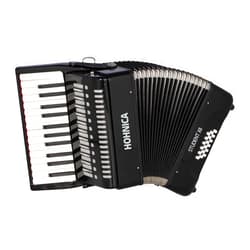 Hohner 44 Key Student XII Piano Accordion (Black)