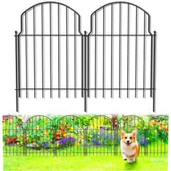 Tivray 25Pcs Garden Fence, 22in(H)/27ft(L) Dog Fence Outdoor for Yard, Fence Panels Decorative Garden Fence Borders, Metal Animal Barrier for Dogs, Rabbits, Dig Defence, Garden Decor, Patio