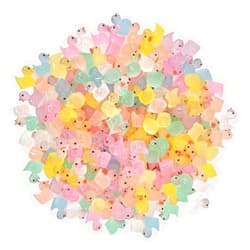 UUYYEO 100 Pcs Mini Glow in The Dark Ducks Tiny Resin Ducks Micro Landscape Duck Ornaments Miniature Fairy Garden Ducks Dollhouse Animal Figures