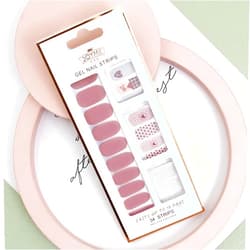GoBudsGo Gloss Nail Strips - UV Free, Chip Resistant, Easy to Apply & Remove, Long Lasting Gel Nail Stickers | Contains 34 Nail Wraps, 1 Nail File