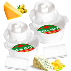 PetriStor 2 pcs Cheese Mold with a Follower Piston and Cheesecloth – Cheese Making Kit - Cheesemaking Supplies – Cheese Form Mold - Cheese Making Basket - Cotton Cloth For Straining - Molde Para Queso