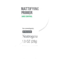 Neutrogena Mattifying Primer with Shine Control, Lightweight Pore Blurring Face Primer Blurs the Look of Pores & Helps Reduce Shine, Matte Primer with Niacinamide, 1 oz