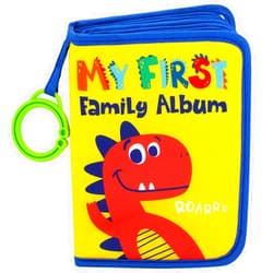 Urban Kiddy™ Baby's My First Family Album | Soft Photo Cloth Book Gift Set for Newborn Toddler & Kids (Dinosaur)