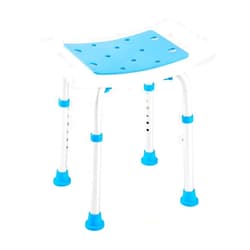 HEALTH LINE MASSAGE PRODUCTS FSA/HSA Eligible Shower Stool 350lbs Bath Seat Chair, Tool-Free Assembly Height Adjustable Bath Bench with Padded Seat for Seniors, Elderly, Disabled, Handicap by Health Line Massage Products