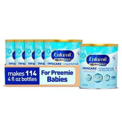 Enfamil NeuroPro EnfaCare High Cal Premature Baby Formula Milk-Based with Iron, Brain-Building DHA, Vitamins & Minerals for Immune Health, Powder Can, 13.6 Oz (6 Count)