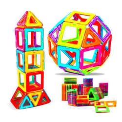 RockSwan Magnetic Blocks Tough Building Tiles STEM Toys for 3+ Year Old Boys and Girls Learning by Playing Games for Toddlers Kids Toys(E-4)