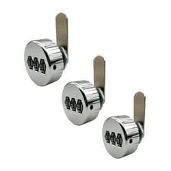 Puyueo 3 Packs Puyueo Combination Cam Lock for Drawer Cabinet Password Lock for Mailbox Code Cam Lock (5/8