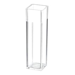Globe Scientific 111137 Polystyrene Square Spectrophotometer Cuvette, 4 Clear Sides, 4.5mL Capacity (Case of 500)