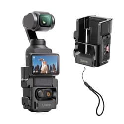 ULANZI PK-06 Expansion Adapter Accessories for DJI Osmo Pocket 3 Aluminum Protective Cage Metal Bracket Adapter Mount with 1/4 Screw Holes/Gopro Adapter/Cold Shoe/Osmo Action Quick-Release
