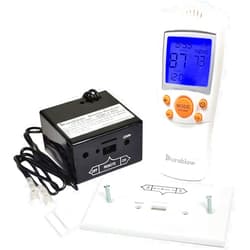 Durablow TR1004 Gas Fire Fireplace On/Off Remote Control Kit + Thermostat + Timer + Backlit Transmitter for Millivolt Valve, IPI Module, Replaces Wall Switch or Thermostat