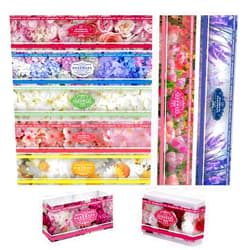 PH PandaHall 90PCS Flower Wrap Paper Tape, 9 Styles Soap Packaging Paper Rectangle Crafts Wrapper Sleeves Covers Vertical Tags for Handmade Soap Lotion Bars Bath Gift Wrapping, 8.2x1.9inch