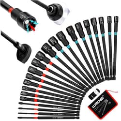 LLNDEI 23PCS Magnetic Nut Driver Set | Full Size 6-Inch Long Nut Driver Set | Metric 6-15mm, SAE 1/4