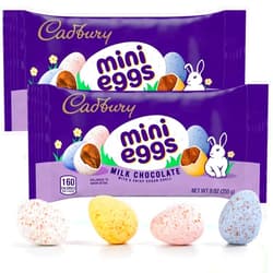 SWEETSIDE CANDY CO. Mini Eggs Milk Chocolate, 2 Bags of Cadbury Mini Eggs 9oz Each, Creamy Milk Chocolate Cadbury Mini Eggs, Perfect Cadbury Eggs for Special Occasions, Premium Candy Eggs for All Ages