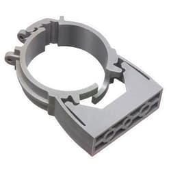 Arlington NM2080-25 Gray One-Piece Non-Metallic UV-Rated Quick-Latch Pipe Hanger, 25-Pack, 3-1/2-Inch EMT, RIGID