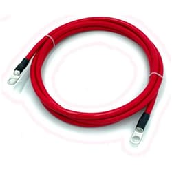 END GAME 4 Gauge Marine Grade Battery Cables, USCG and ABYC Approved, 1-15ft Lengths, Heavy Duty Tinned Lugs, Fully Assembled and Made in The USA (3ft,Single Red, 3/8” Lugs)