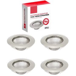 Ergonflow 4pcs Bathroom Bathtub Sink Mesh Strainer Stainless Steel (Pack of 4)