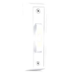 Saillong Lighted Doorbell Button, Wired Door Bell Push Button LED Door Chime, Wall Mounted Doorbell Switch Garage Doorbell Button (White, White Light)