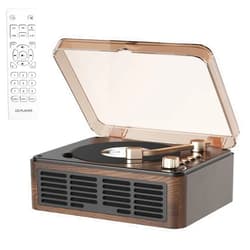 Gueray CD Player Bluetooth Retro CD Players for Home CD Player with Speakers & FM Radio Vintage CD Player Support USB & AUX & TF Card Playback for Audio Books