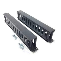 QiaoYoubang 2 Pack 1U 12 Slot Horizontal Rack Mount Cable Management Organizer Plastic 19