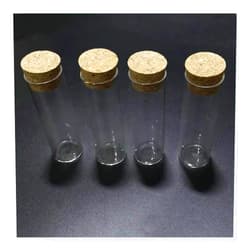 Pangyoo PYouo-Big Test Tubes, 24pcs/lot Flat Bottom Glass Test Tube, 30x100mm 50ml, with Cork stoppers, for Kinds of Laboratory