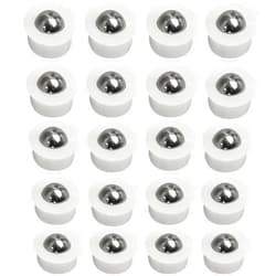 EINGSDFGCH 20 Pieces Small Ball Transfer Bearing Mini Table Conveyor Roller Bearings 1/3inch (Nylon and Stainless Steel)