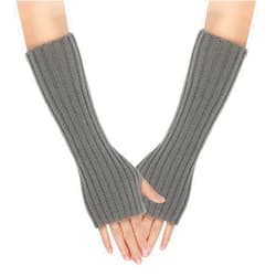 Ralleyfun Knit Arm Warmer Fingerless Knit Gloves Winter Mitten Gloves ThumbHole Costume