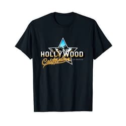 Bahaa's Tee Cool Hollywood Los Angeles California Stars Novelty Graphic T-Shirt