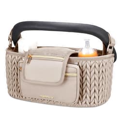 mommore Stroller Organizer with Insulated Cup Holders, Universal Stroller Caddy with Detachable Phone Bag, Stroller Accessories Fits for Uppababy, Doona, Jogger, Britax, Mompush, Bob