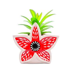Toynk Silver Buffalo Stranger Things Demogorgon 3-Inch Ceramic Mini Planter with Artificial Succulent