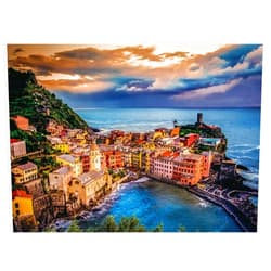 SiTimmGer Puzzles for Adults 1000 Pieces Cinque Terre Sunset Landscape Challenging Jigsaw Puzzle Natural Scene Great Gift Family Fit Together Perfectly 19.6