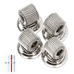 BTSKY Stainless Steel Magnetic Pen Holder Clips- Magnetic Pen Clip Holder Fit Any Size Pens Magnetic Push pins for Refrigerator Whiteboard Erase Board and Bulletion Board Map(4pcs)