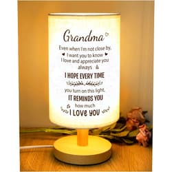 SOUHONEY Grandma Gifts, Grandmother Desk Bedside Table Lamp Home Decor from Grandkids, Grandmother Birthday Long Distance Gifts from Granddaughter Gift Idea for Nana Mimi Granny