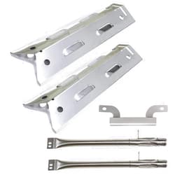 Adviace Grill Replacement Parts for Brinkman 810-4220-S, Stainless Steel Grill Pipe Burner, Heat Plate Tent Shield, Carryover Tube for Brinkmann 810-4220-S Grill, Brinkmann Grill Replacement Parts 810-4220-S