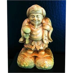 Ancientstyler QH005-6x3.5x3.5 cm Hand Carved Boxwood Carving : Daikokuten Immortal