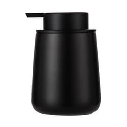 Enra Black Soap Dispenser,12 oz Ceramic Hand Lotion Dispenser, Refillable Dish Soap Dispenser,Modern Liquid Soap Dispenser for Bathroom,Kitchen with Easy-to-Press Pump(Black Liquid Type)