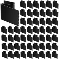 Dunzy 40 Pack Hurricane Window Clips Fit 1/2 Inch Thick Plywood Carbon Steel Hurricane Clips Reusable Storm Window Clips Hurricane Shutter Hardware for Hurricane Window Protection Panels, Black