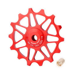 MiOYOOW Rear Derailleur Pulley, 12T/14T Ceramic Jockey Wheel Narrow Wide Teeth Bike Guide Roller Wheel for Road Bike Mountain Bike MTB BMX