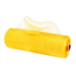 MEEDEE Yellow Mesh Ribbon 10 Inch Rolls Yellow Mesh Fabric for Crafts Yellow Deco Mesh Ribbon Yellow Wreath Mesh Fall Color Mesh Ribbon for Wreaths Garland Swag Basket Craft Supplies (30 Feet)