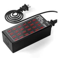Vantacent89 24-Port 100 watt (20 A) Charging Station for Multiple Devices, Phone Charging Station with Rapid Charging, Multiple USB Charging Station for Hotels, Schools, Shops, Shopping Malls and Travel