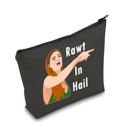 LEVLO Vanderpump Quote Gift Rawt In Hail Makeup Bag Sister BFF Travel Zipper Pouch for Women (Rawt In Hail-black)