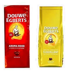 Douwe Egberts Aroma Rood & Excellent Aroma Whole Bean Coffee (1 of each 17.6oz)