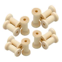 Cheerock Empty Thread Wooden Spools, 20Pcs Unfinished Wooden Spools for Crafts and Sewing, 27x16 mm Empty Wood Spool for DIY Wood Projects